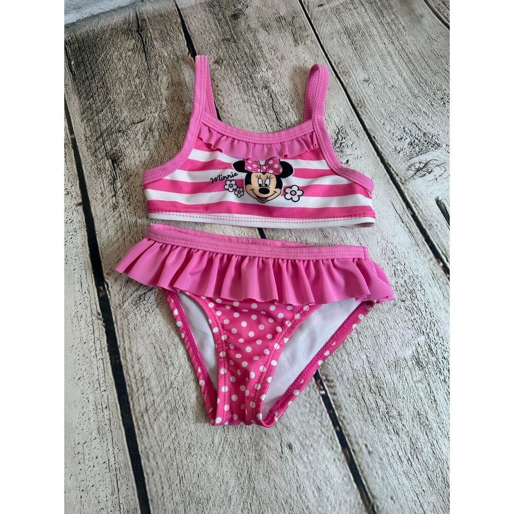 DISNEY BABY Girl’s Minnie Mouse 2-Piece Bikini Swim Set / Size: 6-9 Months